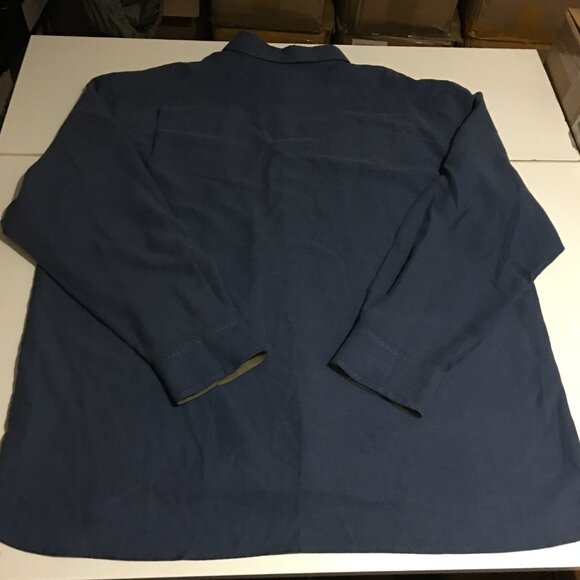 Nat Nast Men's XL Long Sleeve button Shirt Blue Silk Blend Luxury Originals - Picture 4 of 7